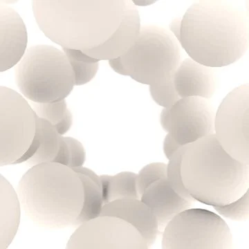 Abstract blue spheres on white background. Fantasy texture. Digital art. 3D r Stock Illustration