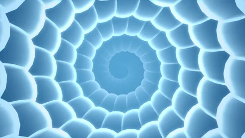 Abstract Blue Spiral Cartoon Cloudy Radial Animation Stock Footage 242501007