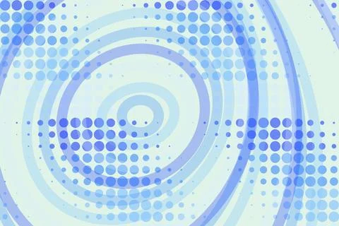 Abstract blue spiral with dotted patterns on light background Stock Photos