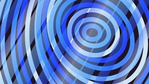 Abstract blue spiral pattern with concentric circles and lines Stock Illustration