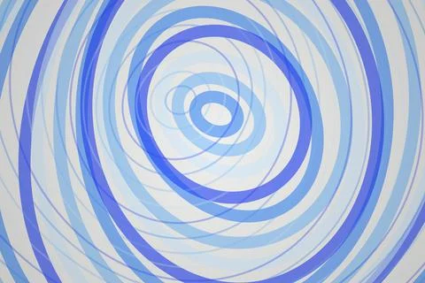 Abstract blue spiral pattern with concentric circles Stock Illustration