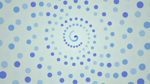 Abstract blue spiral pattern with dots on a light background Stock Illustration
