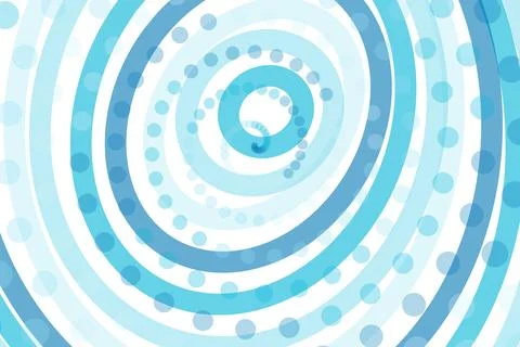 Abstract blue spiral pattern with dotted circles Stock Photos