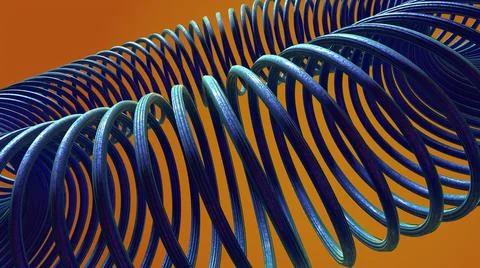 Abstract Blue Spiral Round Shape Stock Illustration