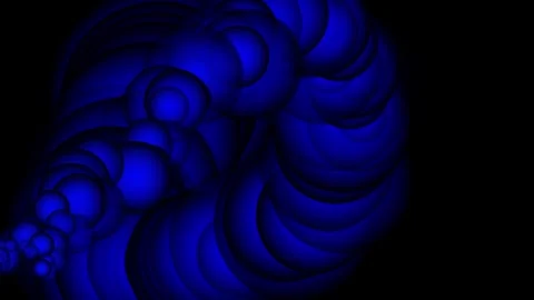 Abstract Blue Spiral Tunnel Vortex Moving on Black Background Loop 스톡 동영상 331893577