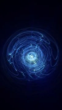 Abstract blue spiral vortex with glowing circular trails, creating a futuri.. 스톡 일러스트