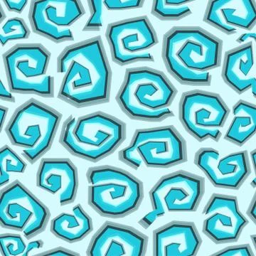 Abstract blue spirals seamless Stock Illustration