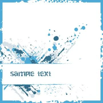 Abstract blue splash vector illustration. Illustrazione stock