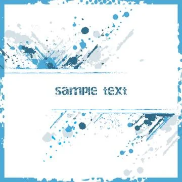 Abstract blue splash vector illustration. Stock Illustration