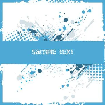 Abstract blue splash vector illustration. Stock Illustration
