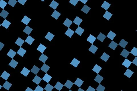 Abstract blue square pattern on black background 스톡 일러스트