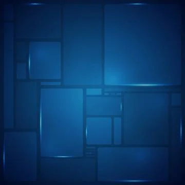 Abstract of blue square pattern geometric futuristic background. Stock Illustration