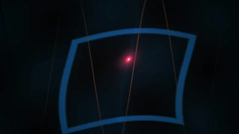 Abstract Blue Square with Red Light. Stock Footage 335942527