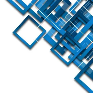 Abstract Blue squares background Stock Illustration