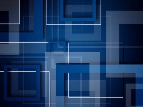 Abstract Blue Squares Background Stock Illustration
