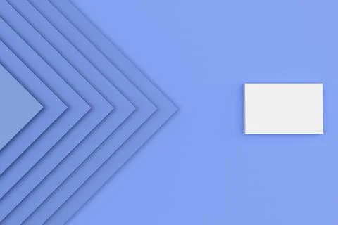 Abstract blue stack cardboard paper texture background. Minimal geometric top Stock Illustration