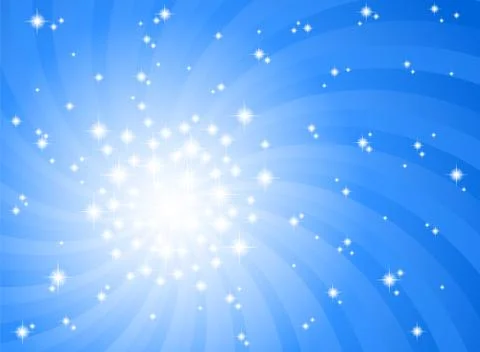 Abstract blue star background Illustrazione stock