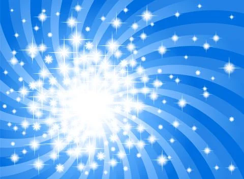 Abstract blue star background Illustrazione stock