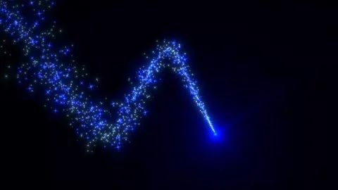 Abstract blue star particles trail motion background Stock Footage 337330450