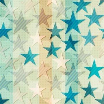 Abstract blue star seamless Stock Illustration
