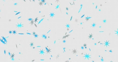 Abstract blue star, snowflake, background. 3d rendering, selective focus 4K Video stock 219700682