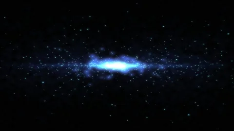 Abstract Blue Star Space Background Long (4K) Vídeo Stock 201864472