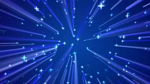 Abstract Blue Starburst Background with Sparkling Light Rays Glow Effect Stock Footage 344664935
