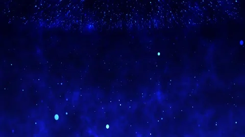 Abstract Blue Starry Night Sky Background with Clouds Cosmic Galaxy Particles Stock Footage 340047406