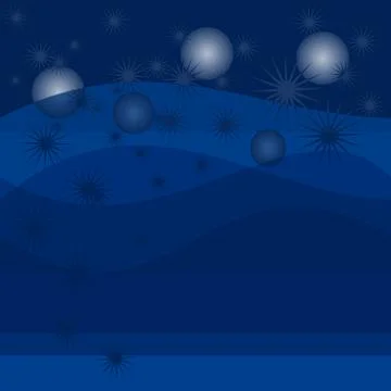Abstract blue stars bubble background Stock Illustration
