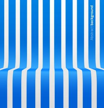 Abstract blue striped perspective background Stock Illustration
