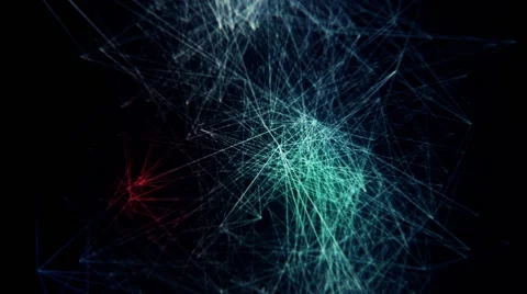 Abstract blue structure background with triangles and network. Stock Footage 55574313