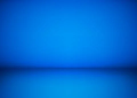 Abstract blue studio workshop background. Template of room interior, floor an Stock Illustration