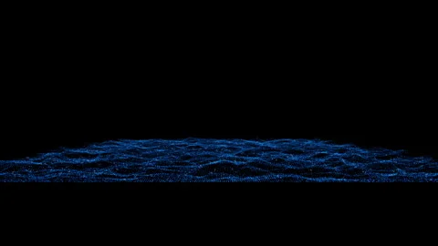 Abstract blue surface flow background animation Stock Footage 244894113