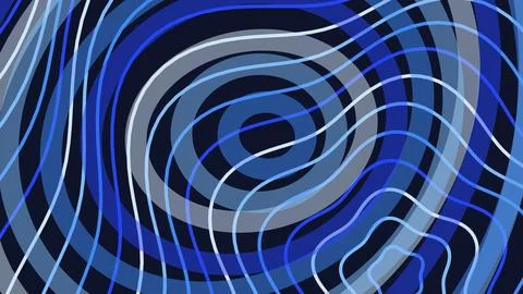Abstract blue swirl pattern with lines and curves Stock Illustration