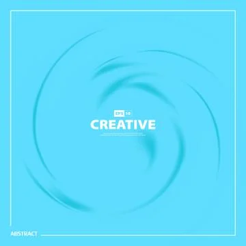 Abstract blue swirl wavy pattern design of minimal cover background. Stock Illustration