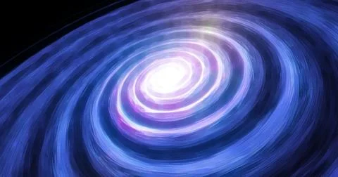 Abstract blue swirling twisted vortex energy magical cosmic galactic bright.. Stock Illustration