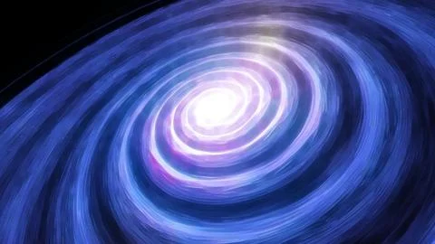 Abstract blue swirling twisted vortex energy cosmic galactic bright glowing s Stock Illustration