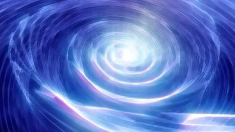 Abstract blue swirling twisted vortex energy cosmic galactic bright glowing s Stock Illustration