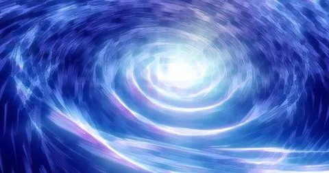 Abstract blue swirling twisted vortex energy magical cosmic galactic bright.. Stock Photos