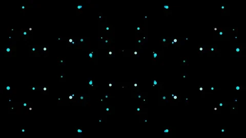 Abstract Blue Symmetrical Particles Motion Graphics Background Stock Footage 337893778