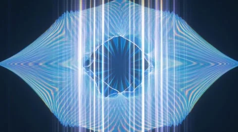 Abstract blue symmetrical pattern expanding Stock Footage 331453365