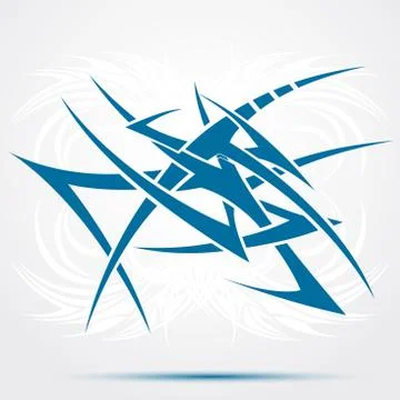 Abstract blue tattoo Stock-Illustration