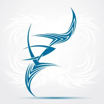 Abstract blue tattoo イラスト素材