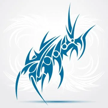 Abstract blue tattoo Stock-Illustration