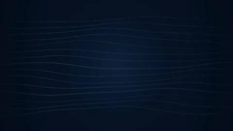 Abstract blue teal flowing lines with a soft neon glow Stock Footage 344729632