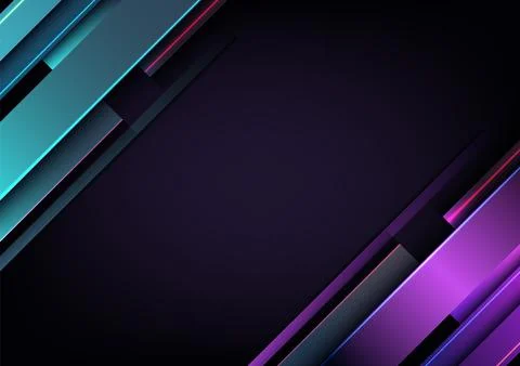 Abstract blue teal purple gradient diagonal lines modern technology backgro.. Stock Illustration