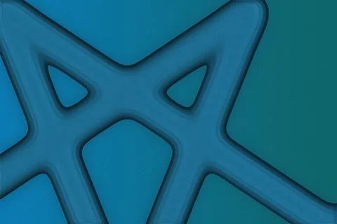 Abstract Blue Teal Star Shape Cutout Background Stockillustratie