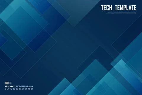 Abstract blue tech design of minimal presentation background. Stock Illustration