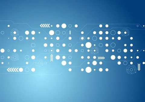 Abstract blue tech geometric vector background Stock Illustration