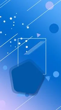 An abstract blue tech interface shows a glowing analytics chart with geomet.. Illustrazione stock
